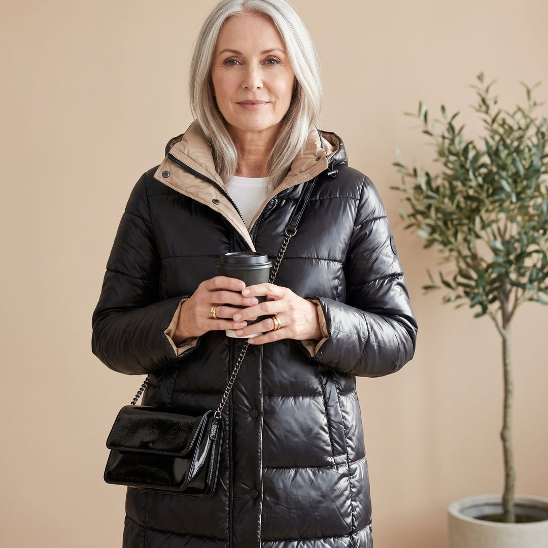 Torwinde | Damen Winterjacke Gesteppte Midi Pufferjacke - Image 3