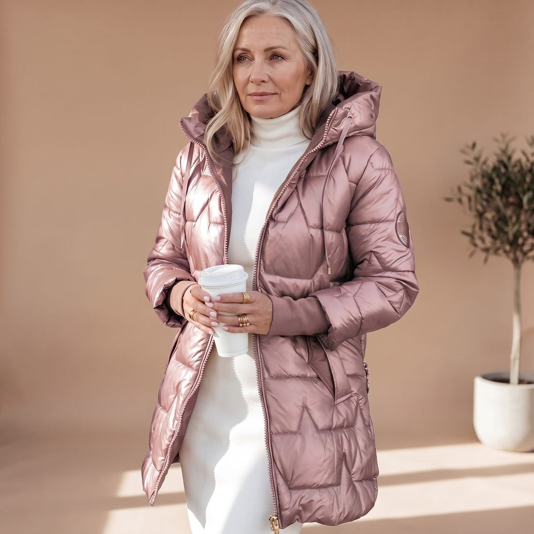Torwinde | Damen Winterjacke Gesteppte Midi Pufferjacke - Image 5
