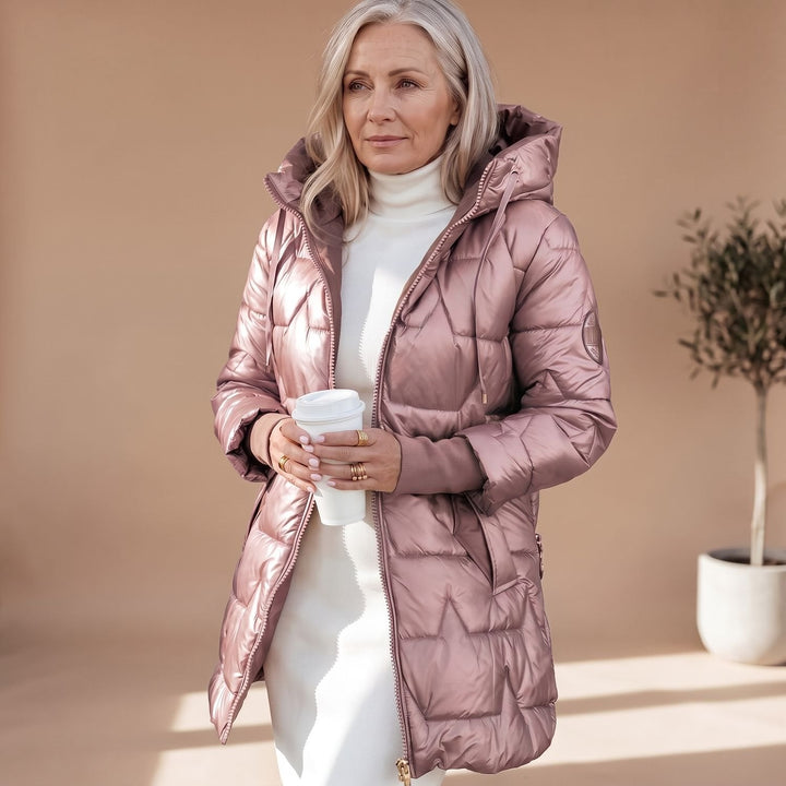 Torwinde | Damen Winterjacke Gesteppte Midi Pufferjacke - Image 5