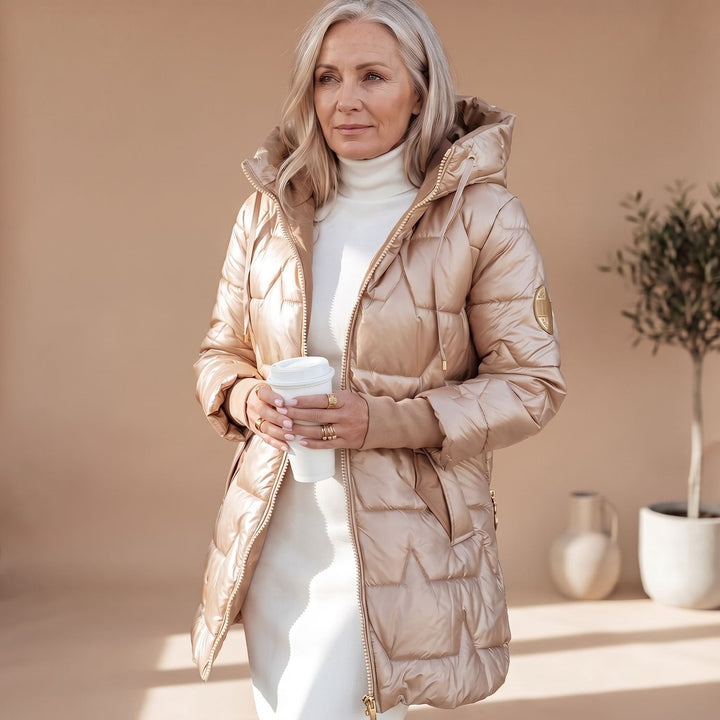 Torwinde | Damen Winterjacke Gesteppte Midi Pufferjacke - Image 7