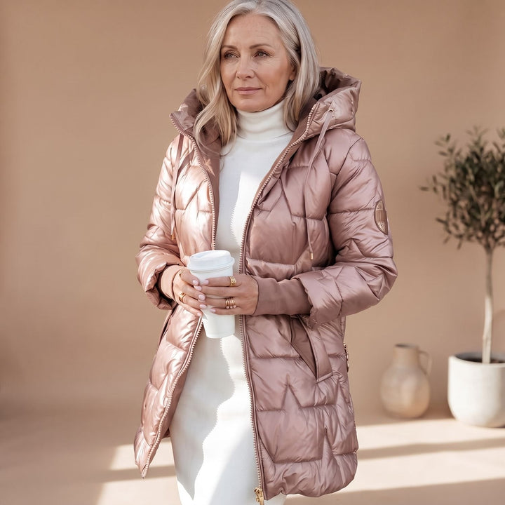 Torwinde | Damen Winterjacke Gesteppte Midi Pufferjacke - Image 8