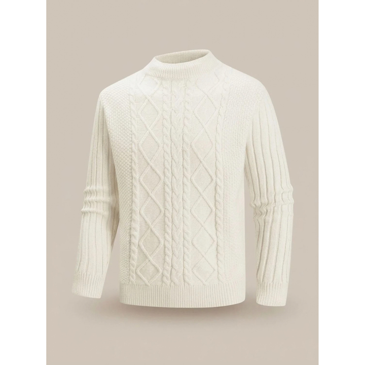 Valdrek | Herren Strickpullover Zopfmuster Rundhals - Image 1