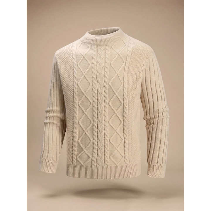 Valdrek | Herren Strickpullover Zopfmuster Rundhals - Image 3