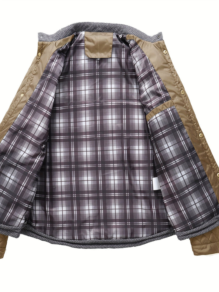 Valdric | Herren Winterjacke Steppjacke Stehkragen - Navy - Image 15