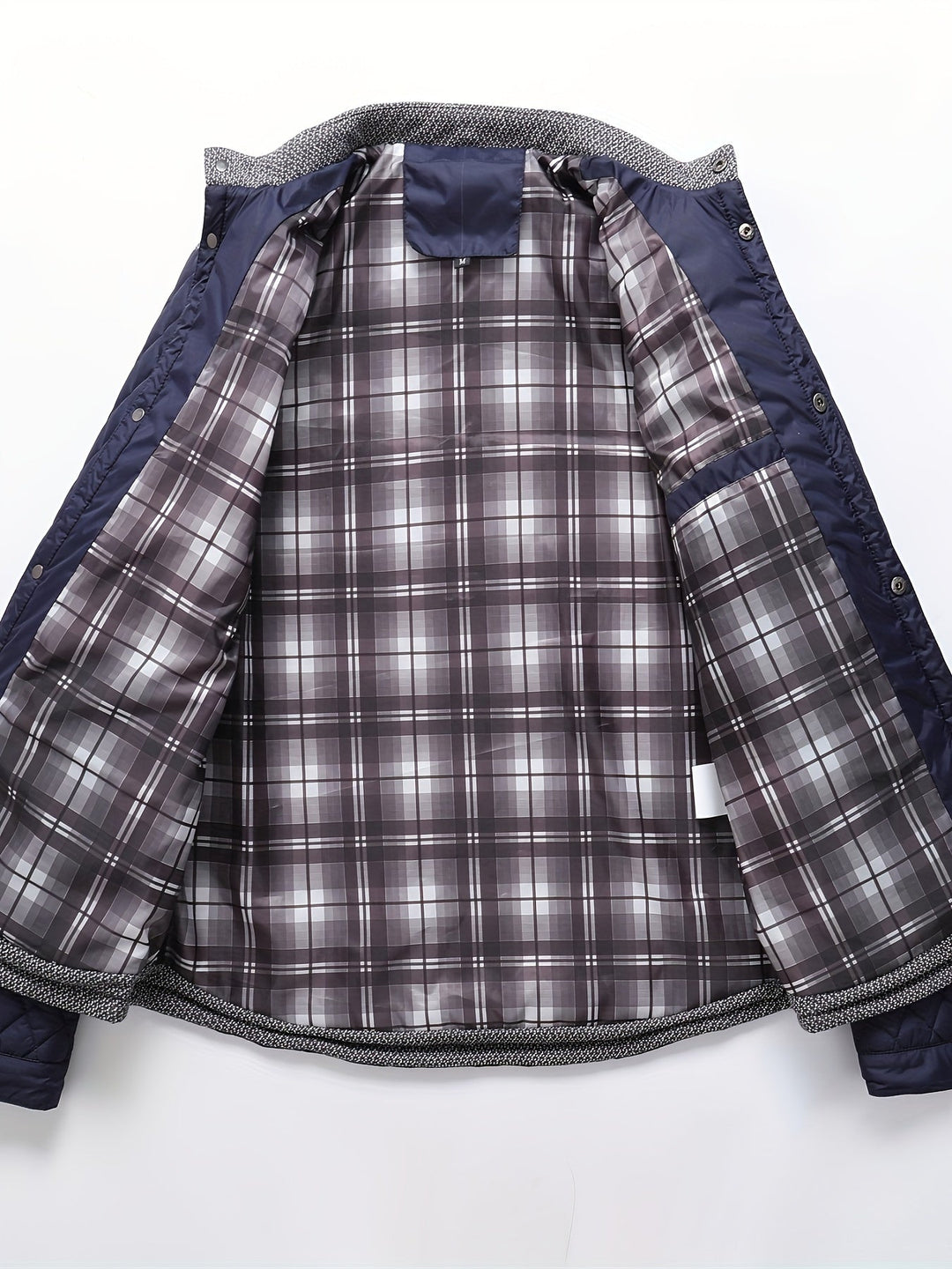 Valdric | Herren Winterjacke Steppjacke Stehkragen - Navy - Image 4
