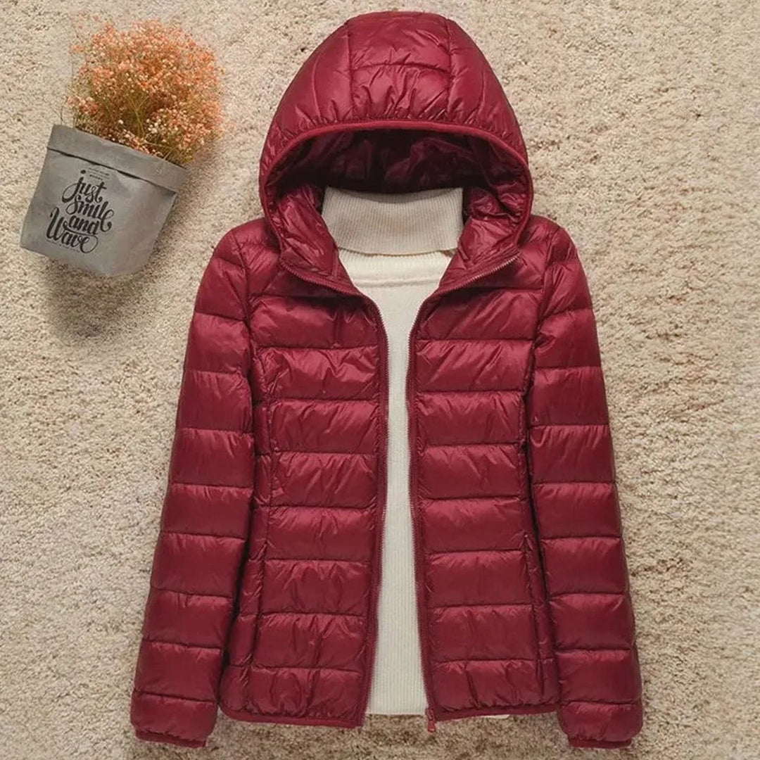 Veldmira | Damen Winterjacke Ultraleicht mit Kapuze - Image 8