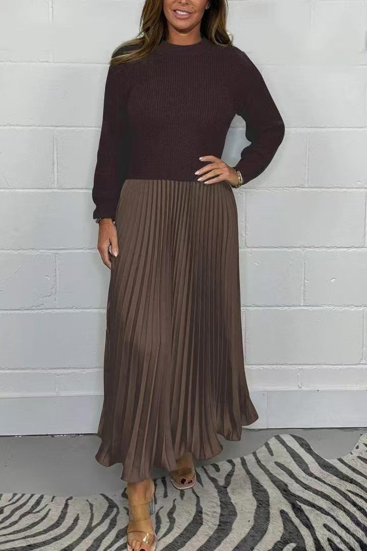 Veldora | Damen Strickkleid Midi Faltenrock - Image 10