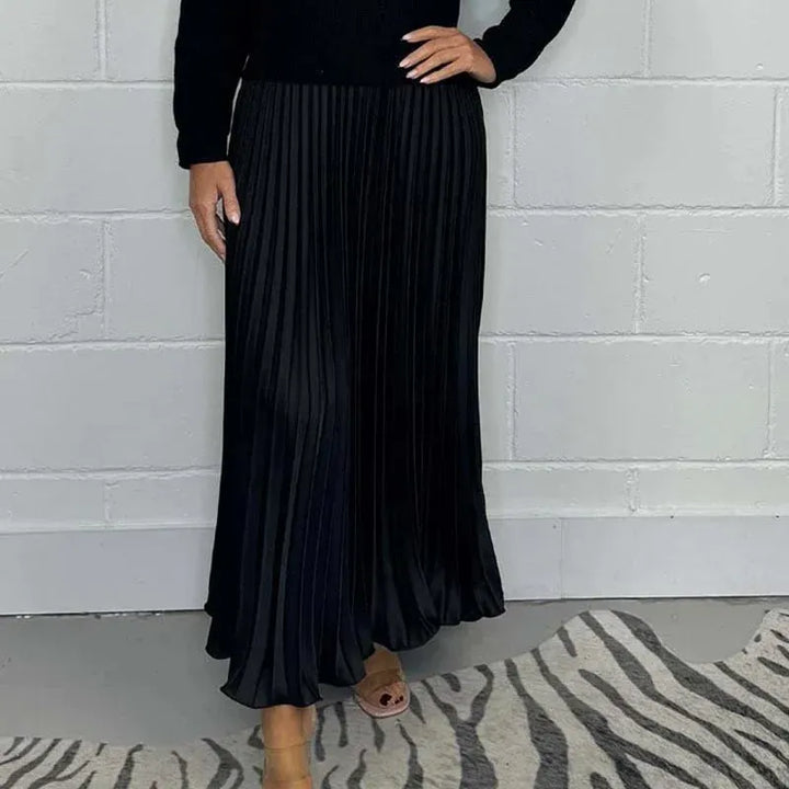 Veldora | Damen Strickkleid Midi Faltenrock - Image 14