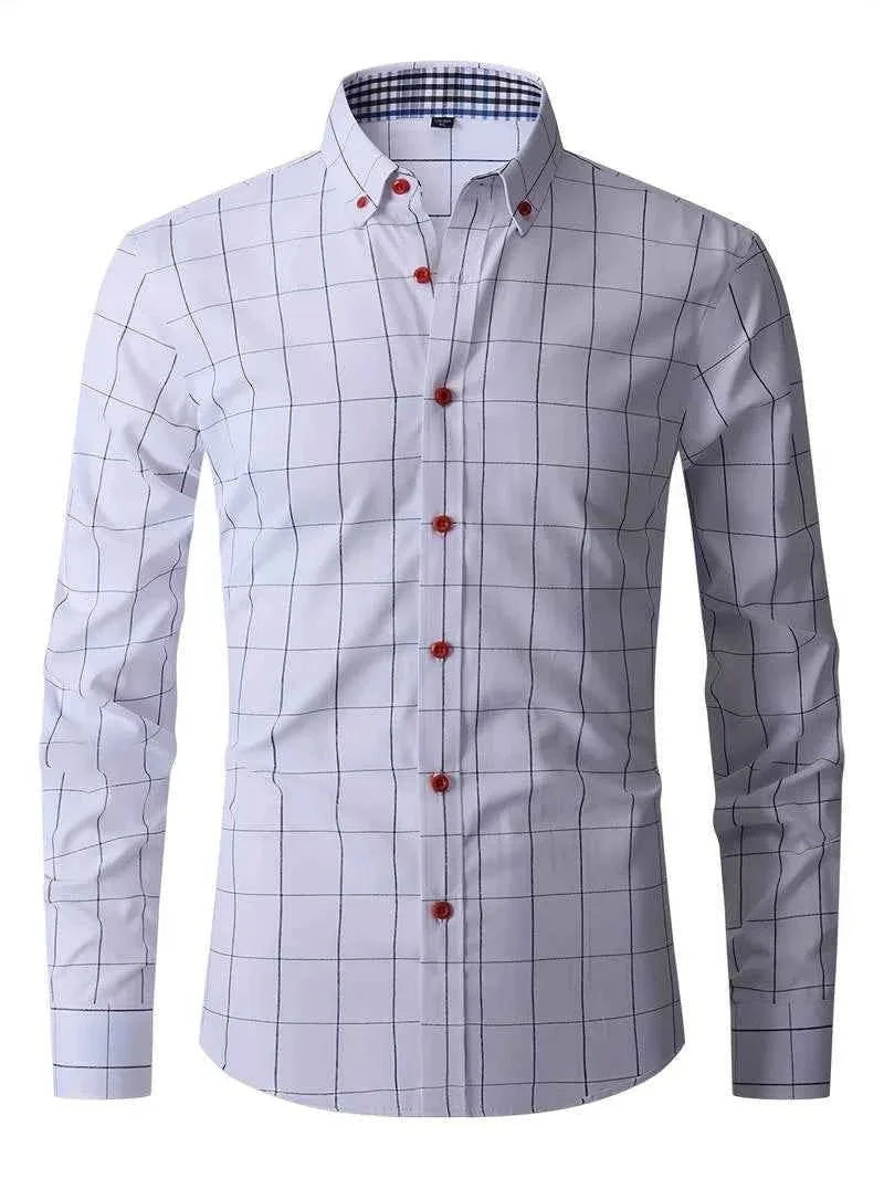 Veldran | Herren Kariertes Langarm Business Hemd - Image 2