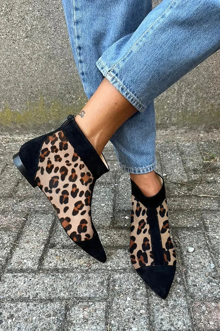 Veldris | Damen Stiefeletten Leopard Spitze - Leopard - Image 1