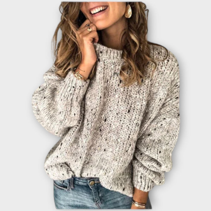 Veldrun | Damen Oversize Strickpullover Grobstrick - Image 1