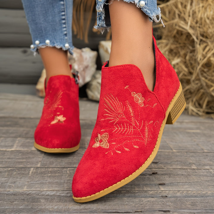 Veldrun | Damen Stiefeletten mit Stickerei - Black - Image 13