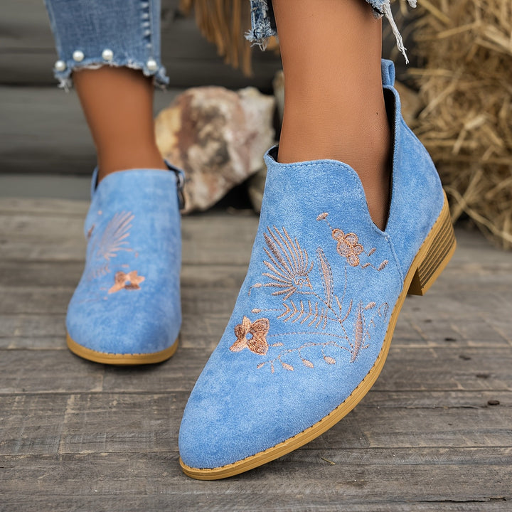 Veldrun | Damen Stiefeletten mit Stickerei - Black - Image 9