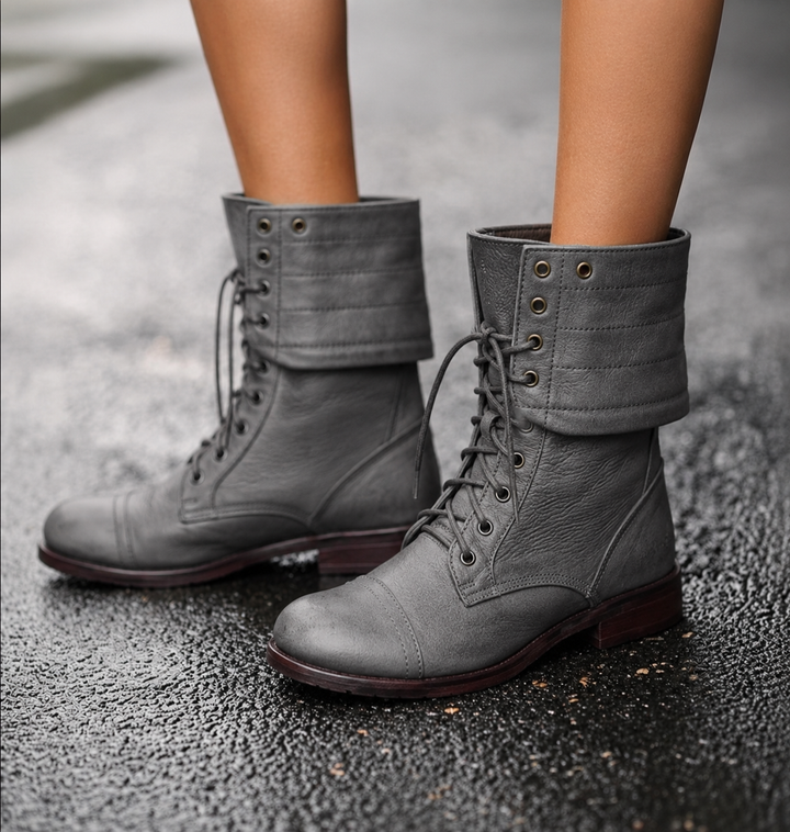 Veldrun | Damen Winterschuhe Schnürstiefel Mid-Calf - Pink - Image 2