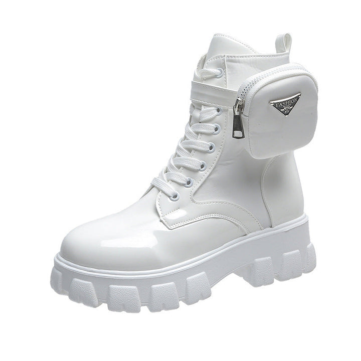 Veldrun | Damen Winterstiefel Plateau Schnürstiefel - Image 1