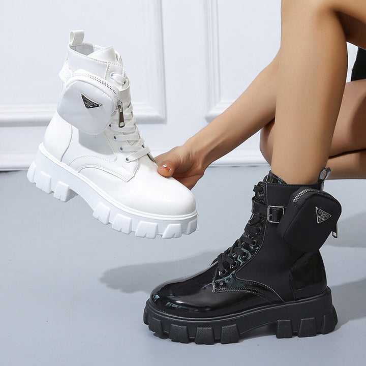 Veldrun | Damen Winterstiefel Plateau Schnürstiefel - Image 3