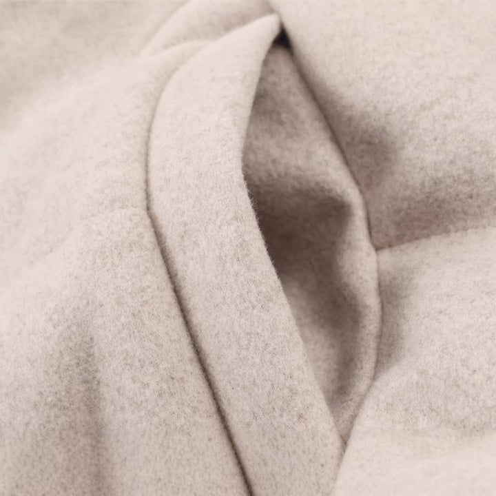 Veldwyn | Damen Übergangsjacke Kurzer Wollmantel - Beige - Image 3