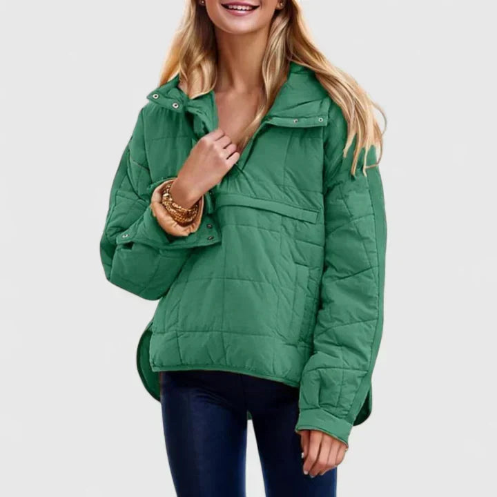Velma | Damen Stepp-Pullover Winterjacke - Image 1