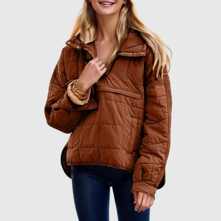 Velma | Damen Stepp-Pullover Winterjacke - Image 2