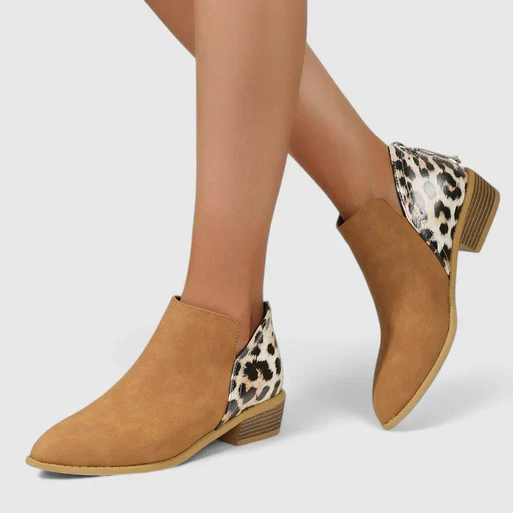 Vordwyn | Damen Stiefeletten Leopardenmuster Blockabsatz - Image 6