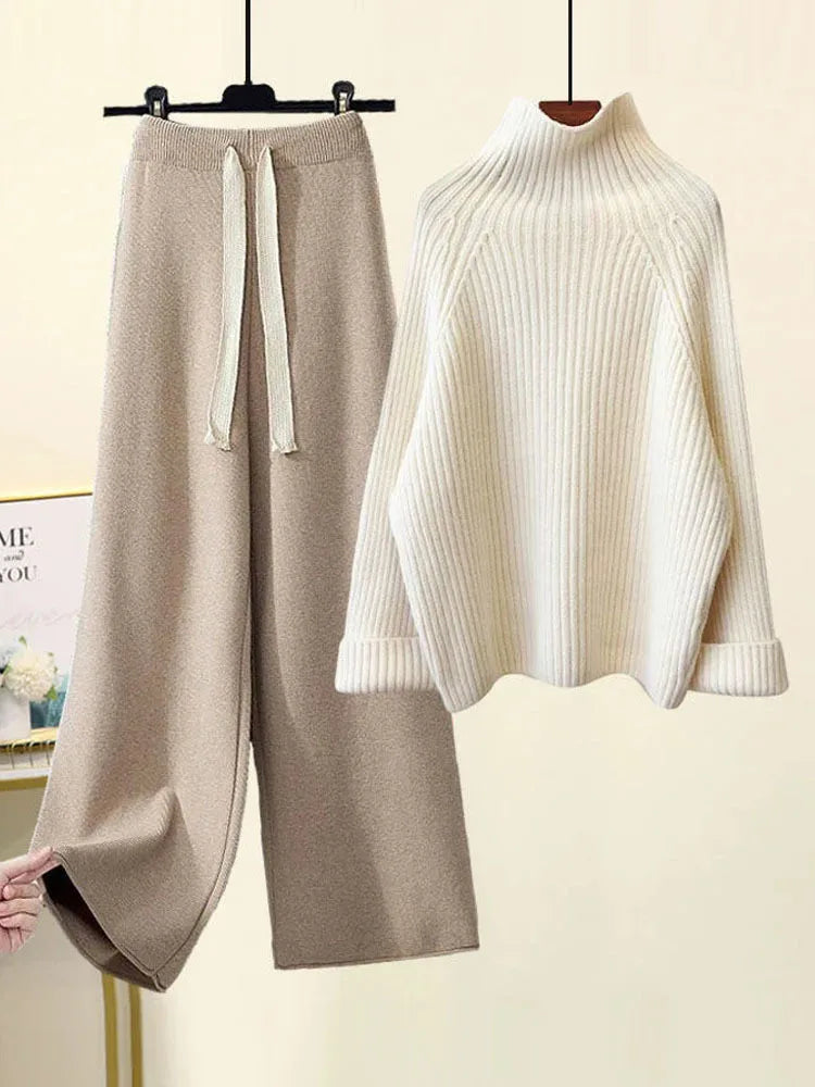 Welvika | Damen Strickpullover und Strickhose Set - Image 1