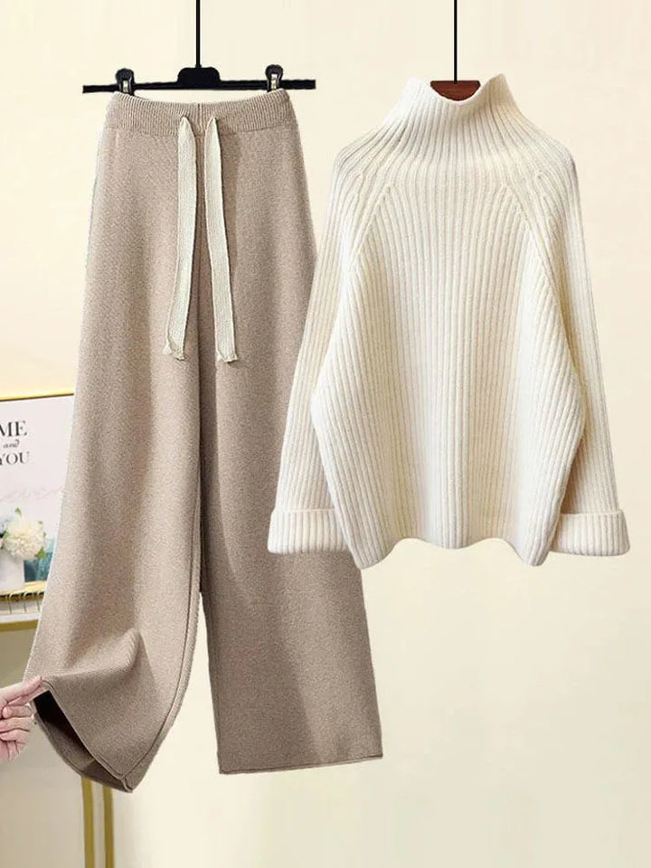 Welvika | Damen Strickpullover und Strickhose Set - Image 1