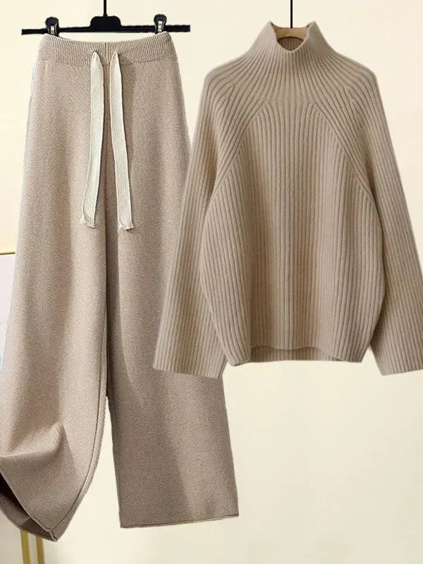 Welvika | Damen Strickpullover und Strickhose Set - Image 3
