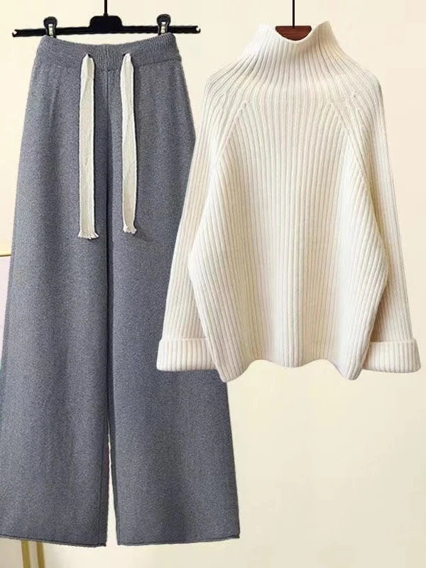Welvika | Damen Strickpullover und Strickhose Set - Image 4