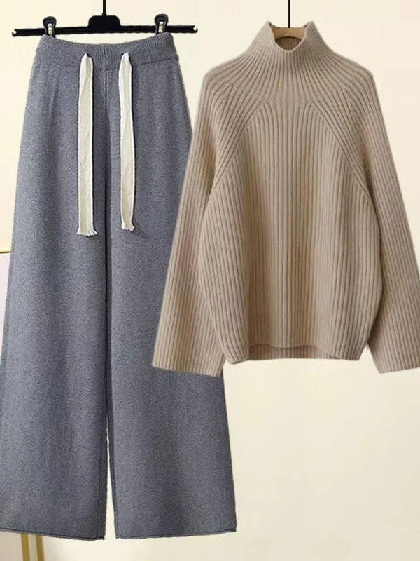 Welvika | Damen Strickpullover und Strickhose Set - Image 5