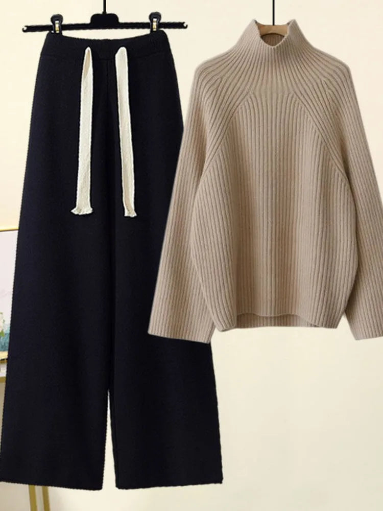 Welvika | Damen Strickpullover und Strickhose Set - Image 6