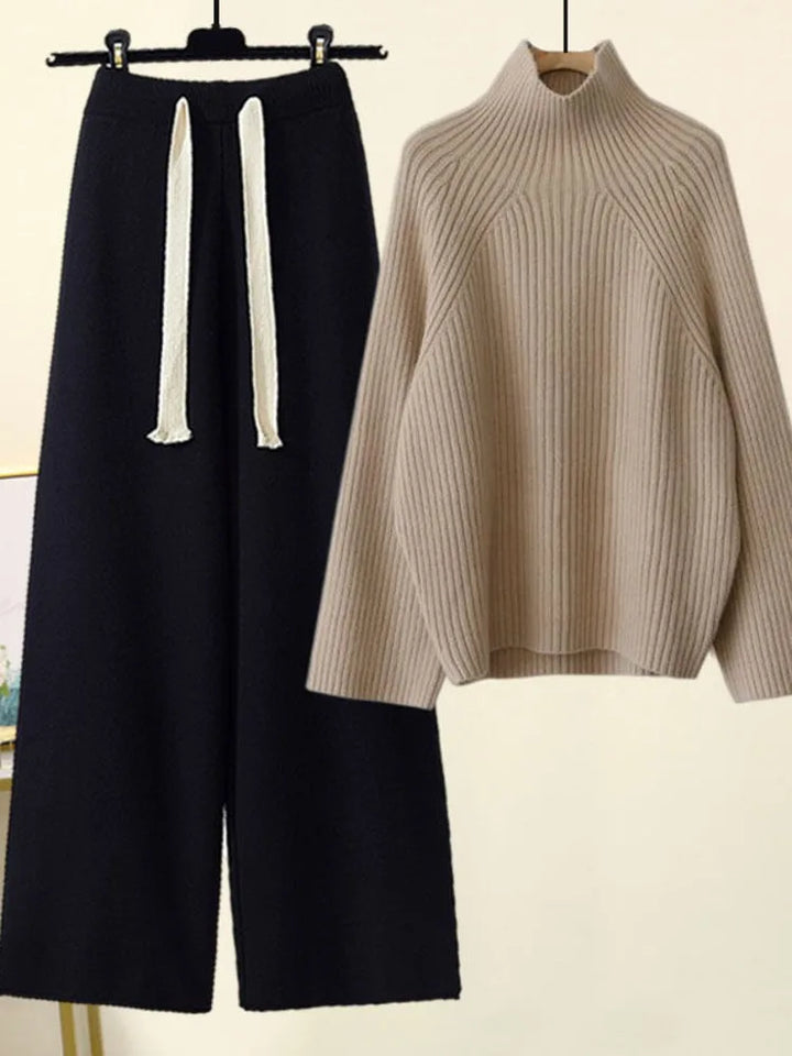 Welvika | Damen Strickpullover und Strickhose Set - Image 6