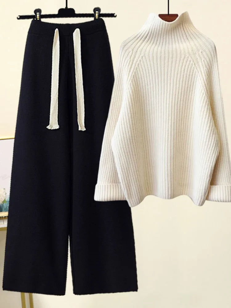 Welvika | Damen Strickpullover und Strickhose Set - Image 7