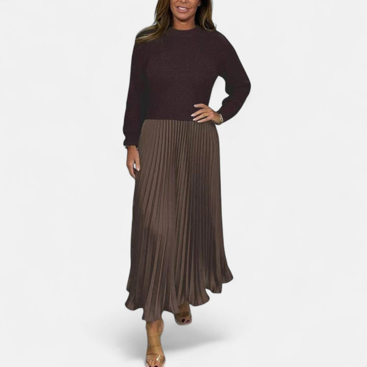 Wrenilda | Damen Pulloverkleid Plissee Maxi - Image 12