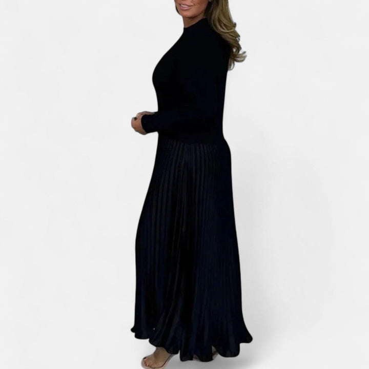 Wrenilda | Damen Pulloverkleid Plissee Maxi - Image 13