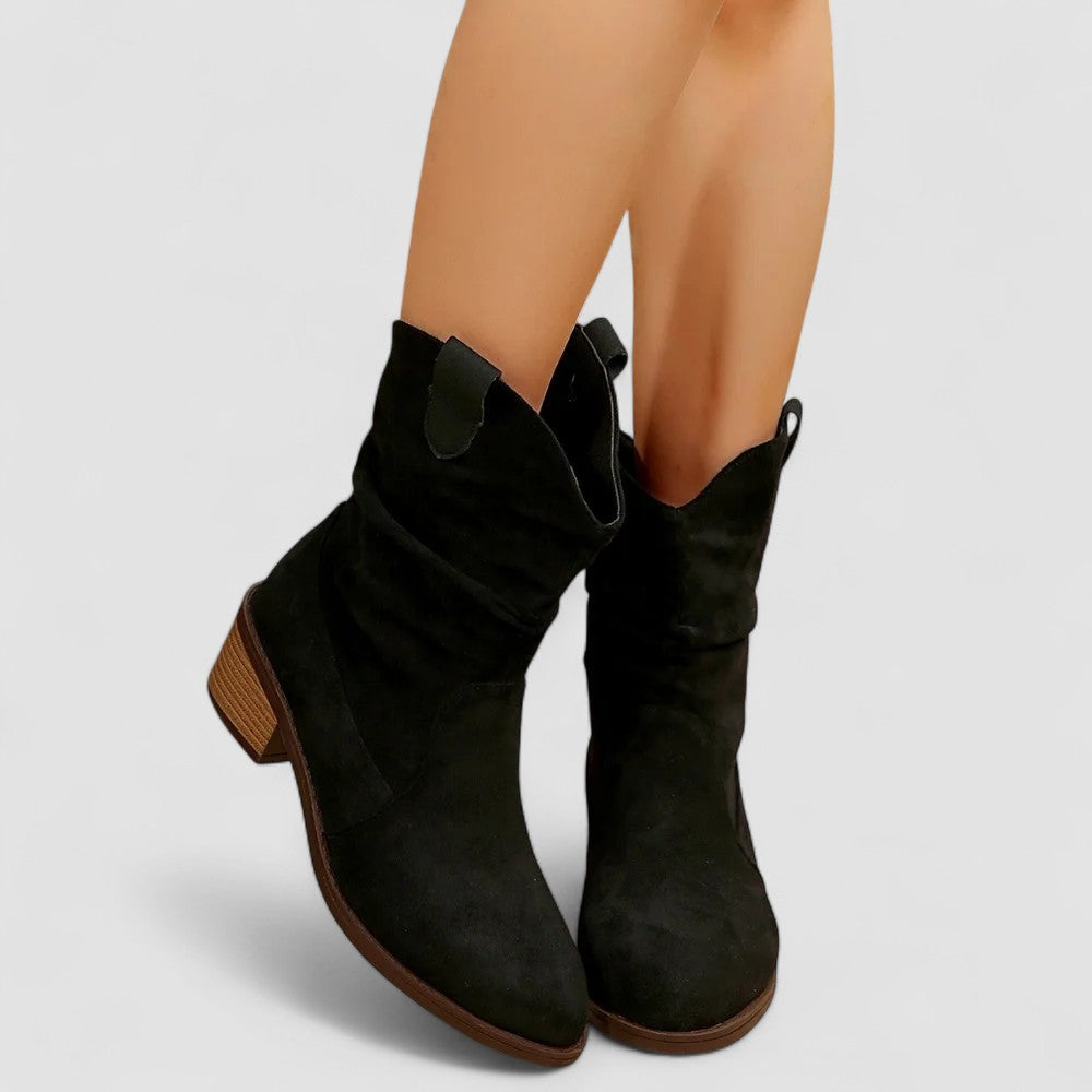 Wulfene | Damen Stiefelette Western Slouchy Stiefel - Image 3