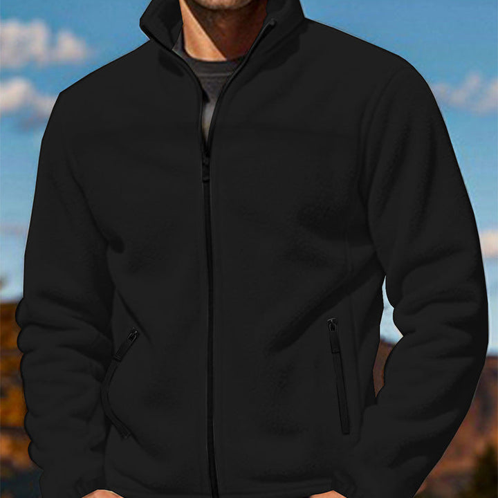 Wulfgar | Herren Übergangsjacke Fleece Stehkragen - Brown - Image 3