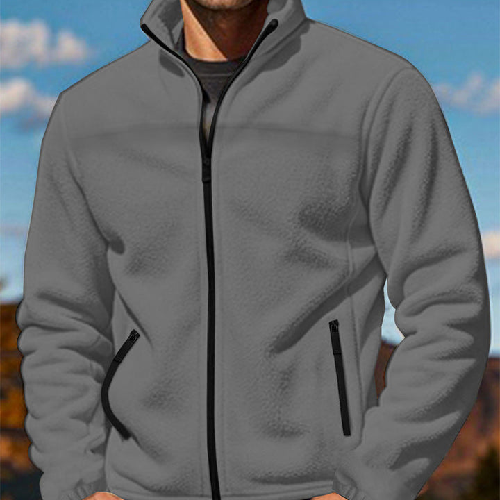 Wulfgar | Herren Übergangsjacke Fleece Stehkragen - Brown - Image 6