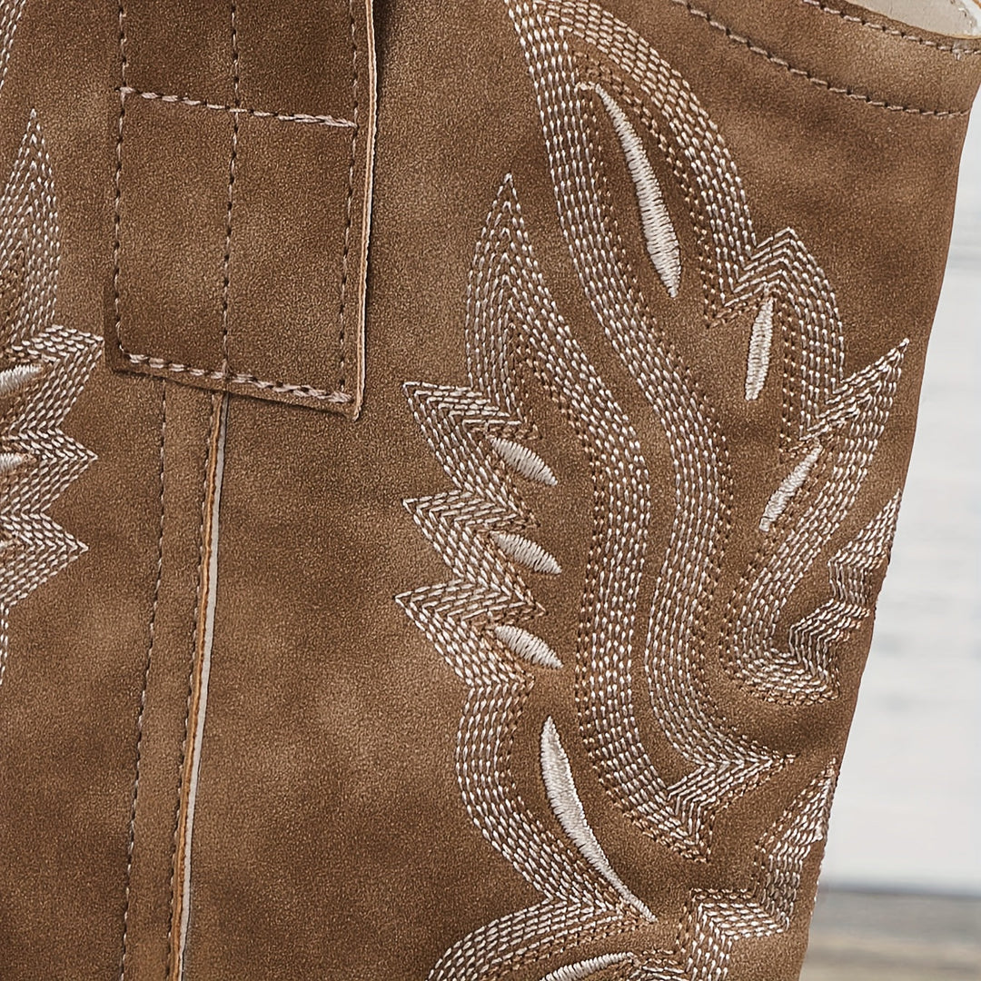 Wulfharde | Damen Western Stiefel Blockabsatz - Camel - Image 7
