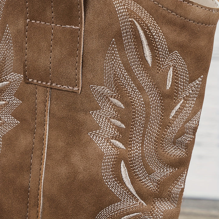 Wulfharde | Damen Western Stiefel Blockabsatz - Camel - Image 7