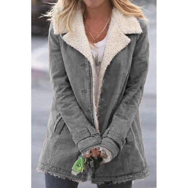 Wulfmere | Damen Teddyjacke Gefütterte Winterjacke - Grey - Image 1