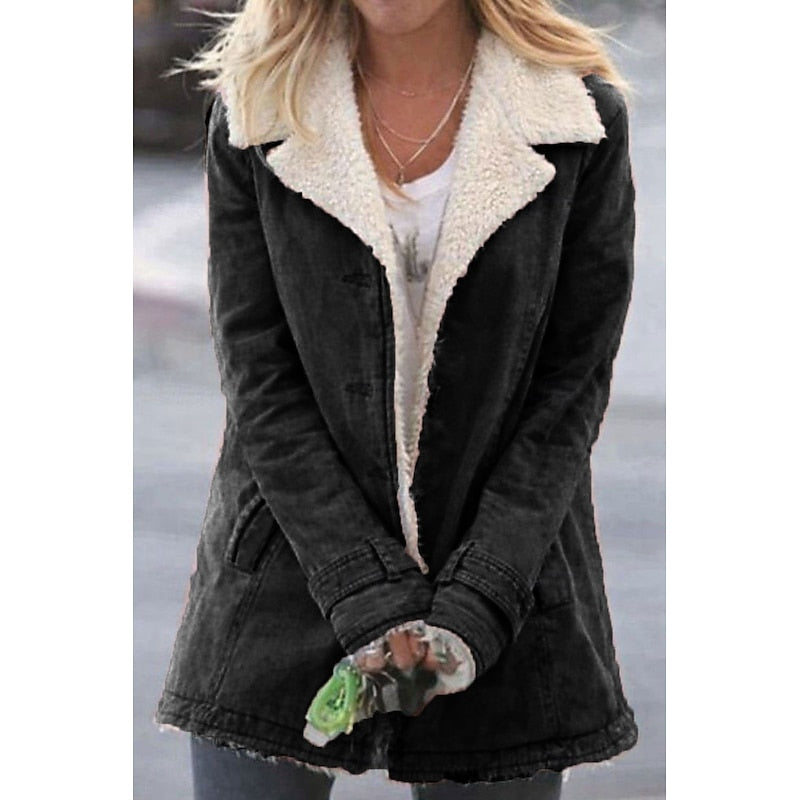 Wulfmere | Damen Teddyjacke Gefütterte Winterjacke - Grey - Image 2