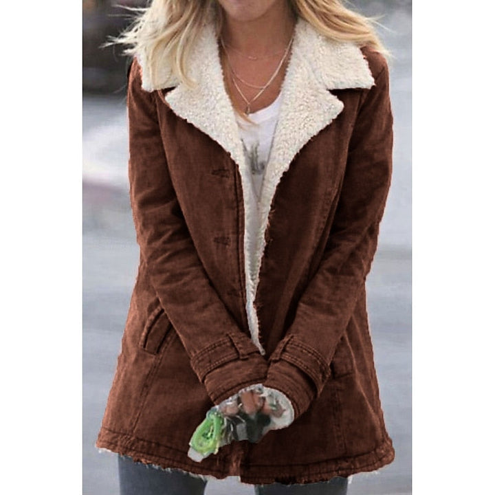Wulfmere | Damen Teddyjacke Gefütterte Winterjacke - Grey - Image 3