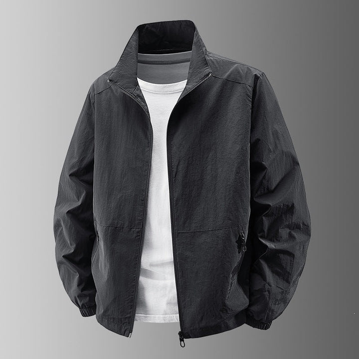 Wulfran | Herren Übergangsjacke Stehkragen Leicht - Khaki - Image 2