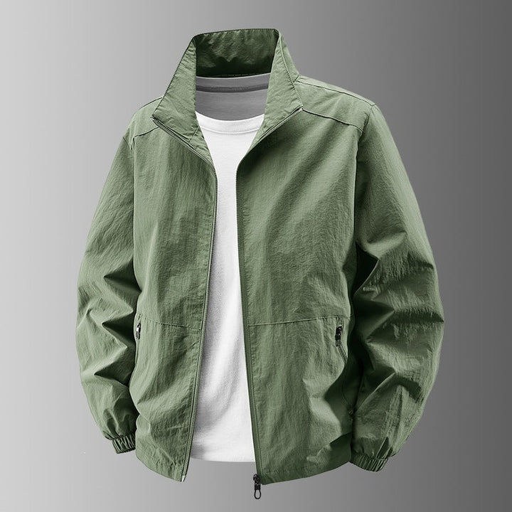 Wulfran | Herren Übergangsjacke Stehkragen Leicht - Khaki - Image 9