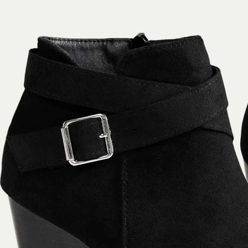 Zilveka | Damen Keilabsatz Stiefeletten Schwarz - Black - Image 4