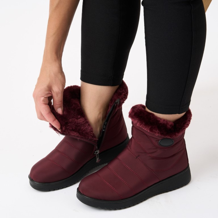 Zolvira | Damen Winterschuhe Gefütterte Stiefelette - Black - Image 2