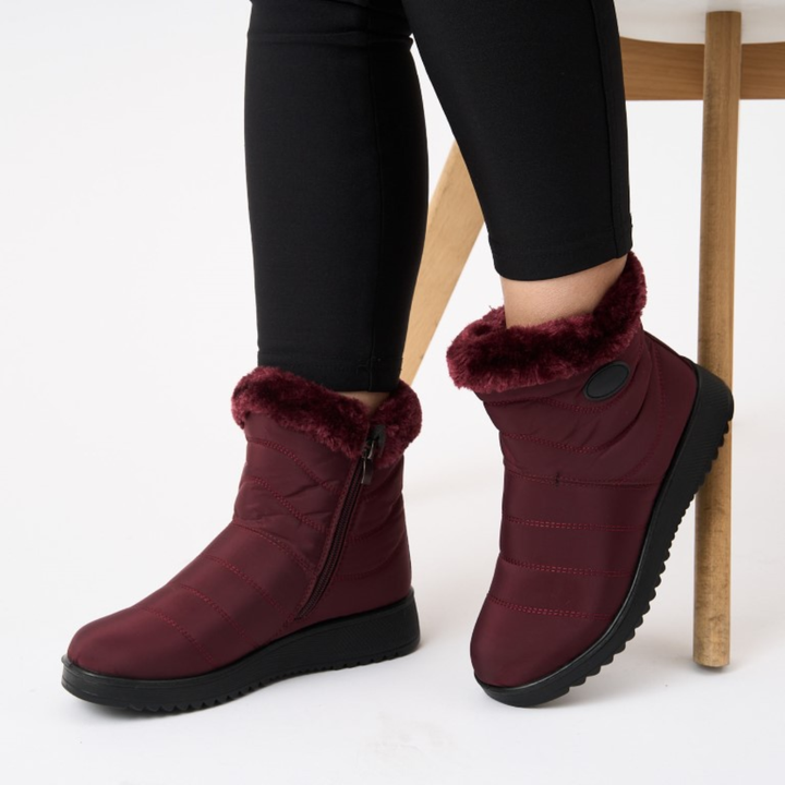 Zolvira | Damen Winterschuhe Gefütterte Stiefelette - Black - Image 3