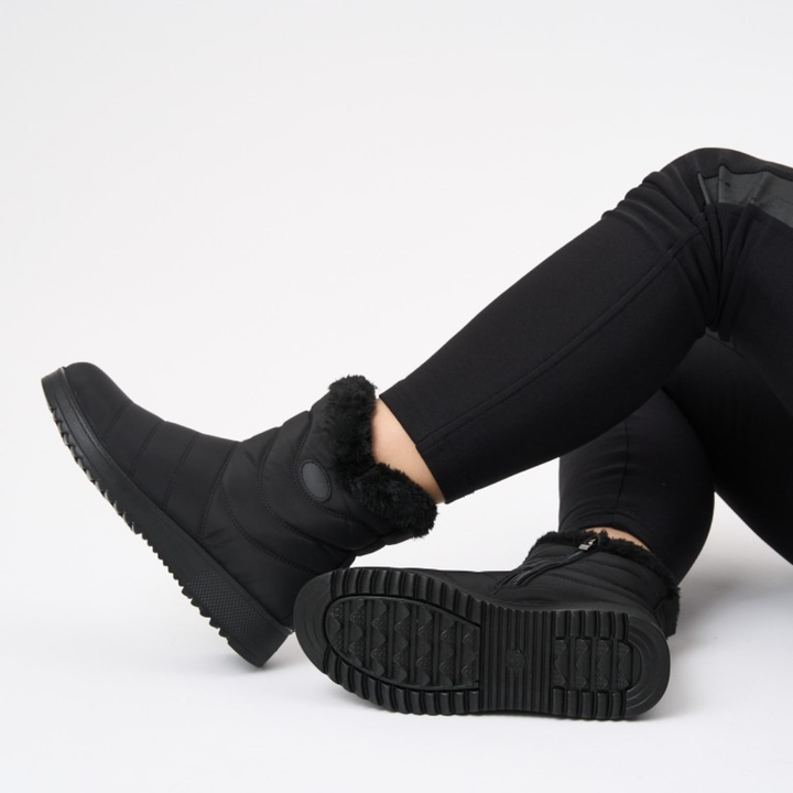 Zolvira | Damen Winterschuhe Gefütterte Stiefelette - Black - Image 5